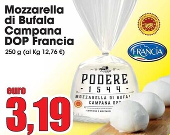 Carrefour Market Francia mozzarella di bufala campana dop offerta