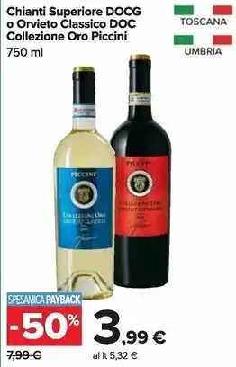 Carrefour Market Piccini chianti superiore docg offerta