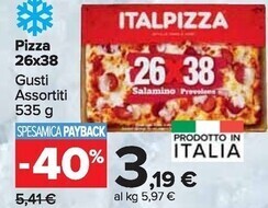 Carrefour Market Italpizza pizza 26x38 offerta