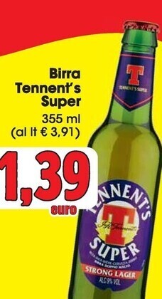Carrefour Market Tennent's birra super offerta