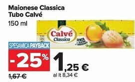 Carrefour Market Calvè maionese classica tubo offerta