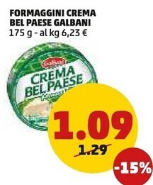 PENNY Galbani formaggini crema bel paese offerta