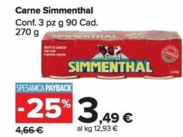 Carrefour Market Simmenthal carne offerta