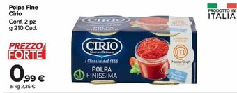 Carrefour Market Cirio polpa fine offerta