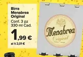 Carrefour Market Menabrea birra original offerta