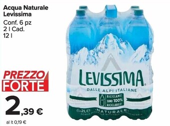 Carrefour Market Levissima acqua naturale offerta