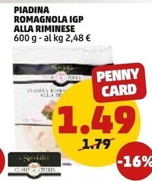PENNY Cuor di terra piadina romagnola igp alla riminese offerta