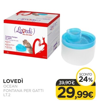 Arcaplanet Lovedi / ocean/ fontana per gatti / lt.2 offerta