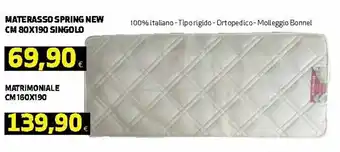 Ipercoop Materasso Spring New 80x190cm Singolo offerta