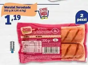 In'S Mercato Sapori genuini wurstel servelade offerta