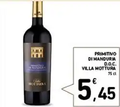 Conad Villa mottura primitivo di manduria d.o.c offerta