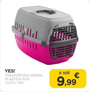 Arcaplanet Yes! - trasportino sierra plastica eco tutti i tipi offerta