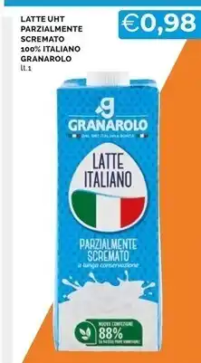 Mercatò Granarolo latte uht parzialmente scremato 100 % italiano offerta
