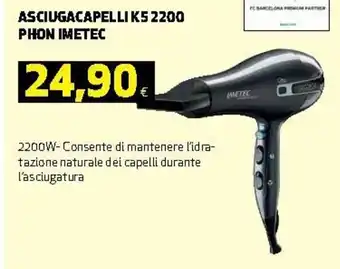 Ipercoop Imetec Phon Asciugacapelli K5 2200 offerta
