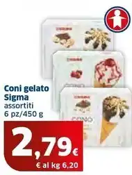 Ok Sigma Sigma coni gelato offerta