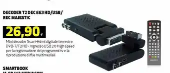 Ipercoop Majestic Decoder T2 Dec 663 HD/USB/REC offerta