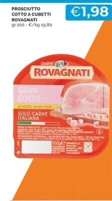 Mercatò Rovagnati prosciutto cotto a cubetti offerta