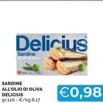 Mercatò Delicius sardine all'olio di oliva offerta