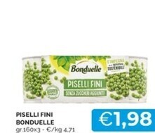 Mercatò Bonduelle piselli fini offerta
