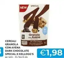 Mercatò Kelloggs cereali granola con avena dark chocolate special k offerta