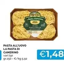 Mercatò La pasta di camerino pasta all'uovo offerta