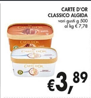 Coal Algida carte d' or classico offerta