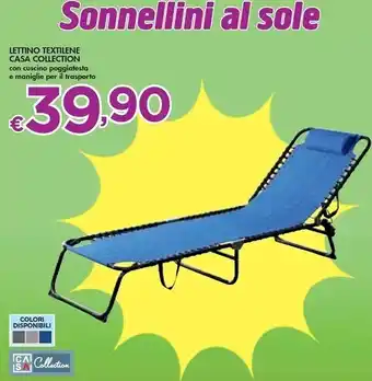 Bennet Casa collection lettino textilene offerta