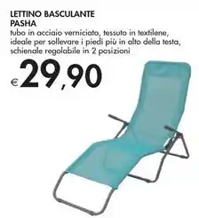 Bennet Pasha - lettino basculante offerta