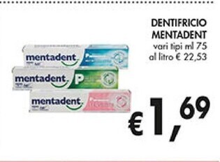 Coal Mentadent dentifricio offerta