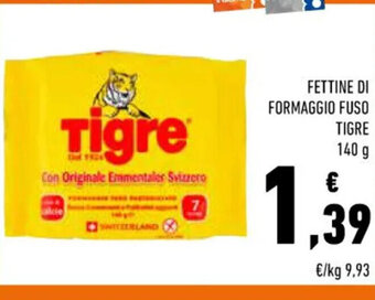 Conad FETTINE DI FORMAGGIO FUSO TIGRE 140 g offerta