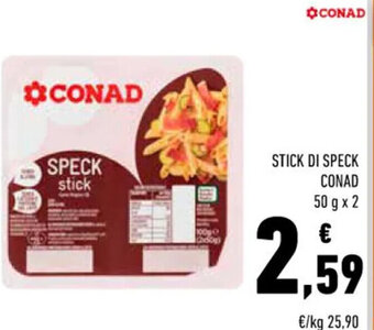 Conad STICK DI SPECK CONAD 50 g x 2 offerta