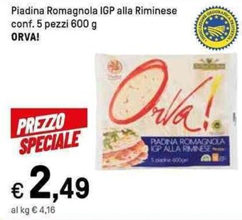 Piadina Romagnola IGP alla Riminese conf. 5 pezzi 600 g ORVA!