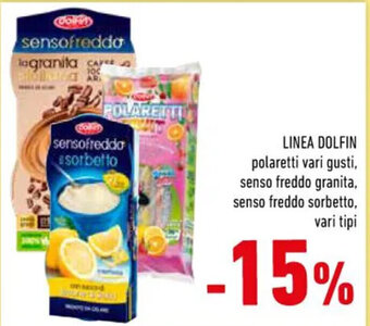 Conad LINEA DOLFIN polaretti vari gusti, senso freddo granita, senso freddo sorbetto, vari tipi offerta