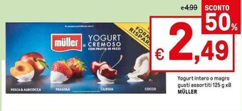 Iper La Grande Yogurt intero o magro gusti assortiti 125 g x8 MÜLLER offerta