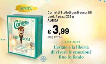 Iper La Grande Cornetti Stellati gusti assortiti conf. 4 pezzi 228 g ALGIDA offerta
