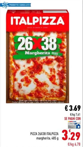 Conad PIZZA 26X38 ITALPIZZA margherita, 485 g offerta