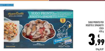 Conad SUGO PRONTO PER RISOTTO E SPAGHETTI ESCA 450 g offerta