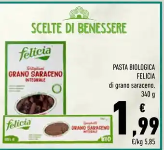 Conad PASTA BIOLOGICA FELICIA di grano saraceno, 340 g offerta