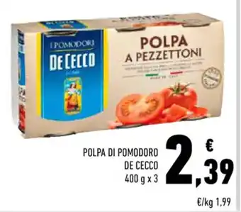 Conad POLPA DI POMODORO DE CECCO 400 g x 3 offerta