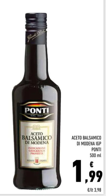 Conad ACETO BALSAMICO DI MODENA IGP PONTI 500 ml offerta