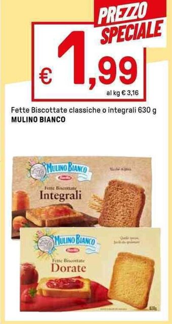 Iper La Grande Fette Biscottate classiche o integrali 630 g MULINO BIANCO offerta