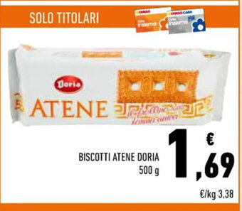 Conad BISCOTTI ATENE DORIA 500 g offerta