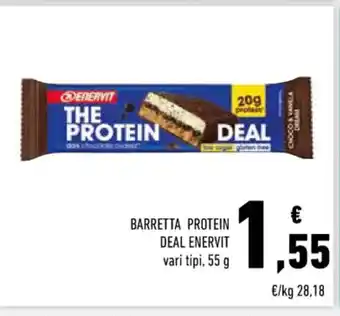 Conad BARRETTA PROTEIN DEAL ENERVIT vari tipi, 55 g offerta