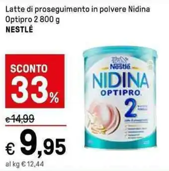 Iper La Grande Latte di proseguimento in polvere Nidina Optipro 2 800 g NESTLÉ offerta