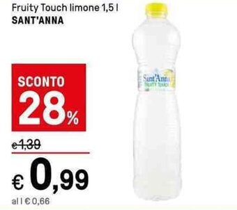 Iper La Grande Fruity Touch limone 1,5 l SANT'ANNA offerta