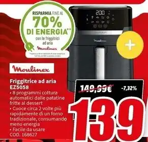MediaWorld Moulinex friggitrici ad aria ez5058 offerta