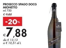 Bennet Mionetto prosecco spago docg offerta