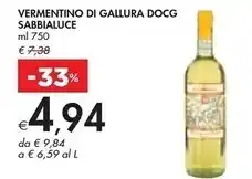 Bennet Vermentino di gallura docg sabbialuce offerta