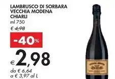 Bennet Chiarli lambrusco di sorbara vecchia modena offerta