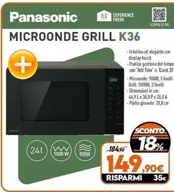 Panasonic microonde grill k36